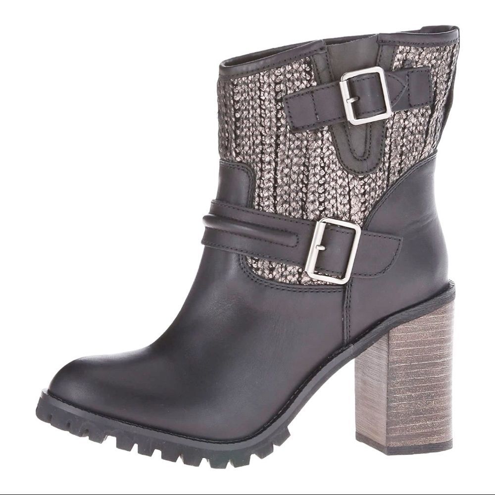 Chinese Laundry Women's Brown Chunky Heel Leafy Boot Size 7 1/2
